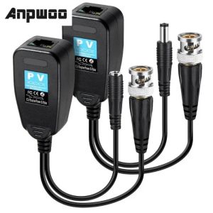 NUOVO ANPWOO 1CH BALUN passivo RJ45 CCTV Balun Video Balun Transè di alimentazione per l'alimentazione per HDCVI HDTVI AHD ALTA DEFINIZIONE ALTA DEFINIT