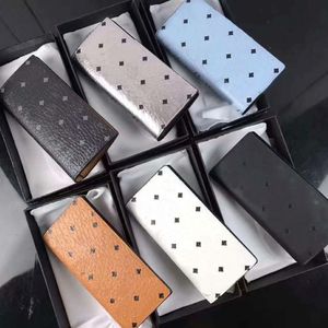 Hot long Korean fashion wallet top men's M leather printed wallet 254P