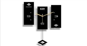 New Wall Clock Quartz Nordic Clock With Pendulum Large Size Wall Watch Modern Design For Home Decoration Big Duvar Saati Decor293p9700606