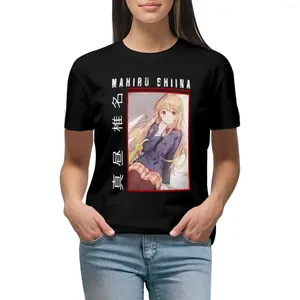 Kvinnors polos Mahiru Shiina - The Angel Next Door T -shirt Blus Plus Size Tops Funny Dress for Women Long