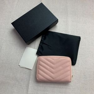 Designers Bags Luxurys Monogramas Compact Zip em torno da carteira grãos de poudre em couro em relevo Lady Mini Purse Black Pink Mulheres WA 284p