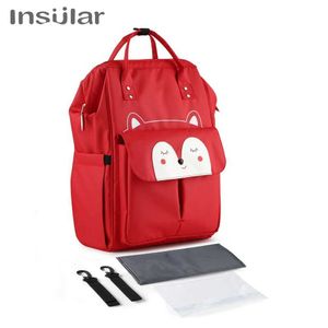 Sacos de fraldas Projeto de desenho animado insular Bolsa de fraldas Backpack Backpack à prova d'água Mommy Maternidade Bolsa de enfermagem de grande capacidade Bolsa de carrinho de viagem T240509