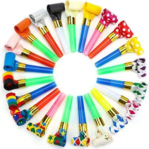 Maker 50/100pcs Party Blower Noisemakers Births Bloh Horns Whistles Blowouts Makers Makers Wedding Party Favors Bambini giocattoli per bambini