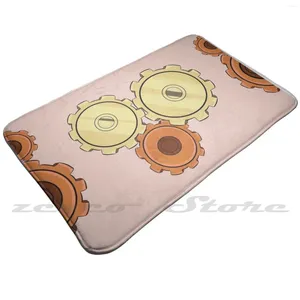 Carpets Gearhead Mask Soft Mat Doorway Non-Slip Water Uptake Carpet Funny Cool Cute Fan Art Gear Humor Metal