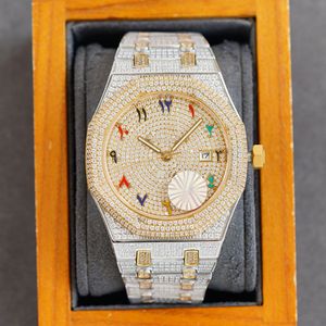 Diamond Watch Automatyczne mechaniczne zegarki męskie 40 mm Wodoodporne zegarek na rękę Mężczyznę zwykłą na rękę Montre de Luxe Folding Blucle 253o