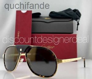 Счетчик высококачественных солнцезащитных очков Carter Designer Женщины Santos Sunglasses CT0241S Золотая рама Золотая вспышка поляризована с помощью настоящего логотипа