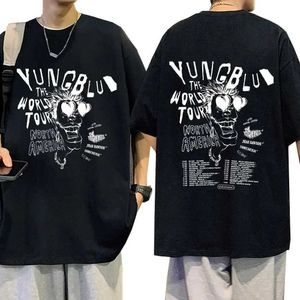 Herren-T-Shirts Yungblud 2023 World Tour T-Shirt Männer Oversize O-Neck Short Slve T-Shirt Mode Hip Hop Geschenkfan T-Shirts Strtwear Tops T240506