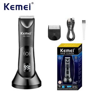 Razors Blades KEMEI IPX7 Área de barbear à prova d'água LED elétrico LED elétrico Biquíni KM-1840 Q240508