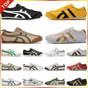 Кроссовки Onitsukass 66 Womans Men Men Shoes Black White Yellow Yellow Beige Low Fashion Trainers Loafer