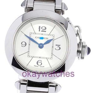 Crattre Designer Högkvalitativa klockor Miss W3140007 Silver Dial Quartz Watch Womens Wristwatch_792100 med originalbox