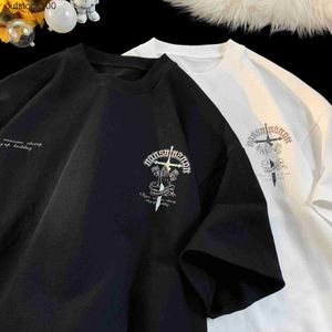 Chrme Heart High End Designer Croixメンズ半袖Tシャツメンズサマークロスハイストリートトレンディピュアコットンハンサムルーズハーフ1：1のオリジナルラベル