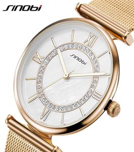 Sinobi Super Slim Gold Mesh Edelstahl Uhren Frauen Top Marke Luxus Casual Clock Frau Handgelenk Uhr Lady Relogio Feminino2089223252