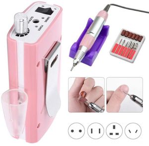 Nail Drill Accessories 35000RPM Rechargeable Machine Portable Manicure Professional Gel Polish Remover7460907