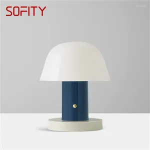 Lampade da tavolo Sofity Nordic Simple Lampada Distanza di marmo contemporanea Light LED per la decorazione del capezzale per la casa