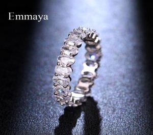 Klusterringar emmaya ankomst ljus lyxig vit färg ring oval form för kvinnlig elegant juvelermode uttalande i bröllop del3811979
