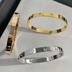 Trendy and fashionable design bracelet LOVE Bracelet Wide Generation Screwdriver Couple 18k Rose Gold Eternal with cart original bracelet