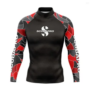 Swimwear femminile 2024 Mens Guards Guards Swimsuit Maglietta a surf a manica lunga maglietta UV Protezione UV Sport Surfing Shirt Shirt Gym Clothes Cashguard Rashguard