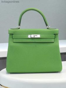 الأصلي 11 Hrimms الحقائب المصنوعة يدويًا مصمم حقائب العلامة التجارية الفاخرة للنساء كيلي كيلي 28 داخليًا ليلي جلود زرقاء خضراء فضية