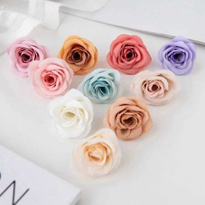 Decorative Flowers Wreaths 10Pcs Silk Artificial Flower Rose Heads Hot sales for Christmas Garden Arches Mall Home Vase Wedding Bouquet Decoration DIY gift