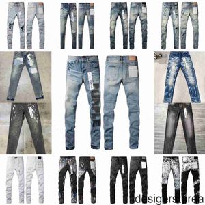 Purple Womens Designer Mens High Quality Ripped Fit Motorcykelcyklister Pants For Men Fashion Mens Design Streetwear Slim Jeans Storlek 28-40 P2 P2