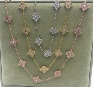 Jóias de luxo de alta qualidade para mulheres shinestone completo 20 CLOVER FLOR Four Jewelry Conjunto 9968449