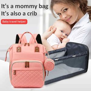 Torby na pieluchy z jednym łóżkiem torba Mommy Międzyfunkcyjna matka i torba dla dziecka wyjdź moda duża pojemność Portable Lady Mother Bag T240509