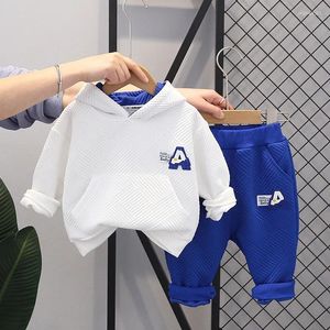 Zestawy odzieży Zestaw butikowy dla dzieci 2024 Spring Autumn Baby Boy Ubrania od 1 do 5 lat z kapturem z kapturem i spodniami Boys Outfits