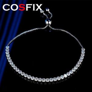 Kette cosfix D gefärbte Frauen runde geschnittene Molybdän Silica Womens S925 Silber Elastic Molybdän Silica Womens 2023 XW