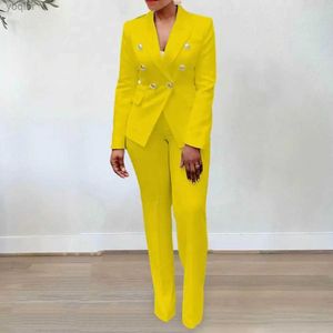 Dwuczęściowe spodnie damskie 2022 damskie elegancka moda 2-częściowy zestaw kurtek+spodnie damski zestaw biznesowy biuro odzieży damskie spodnie setl405