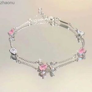 Chain Elegant Womens Crystal Flower Y2K Sweet Girl Moon Sakura Bow Zircon Deluxe Designer Jewelry Gift XW