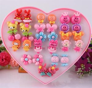 5pcs lot Mixed Styles Lot ovely Cartoon Children Jewelry Baby Girl Earrings Kids Ear Clip On Pierced Alloy Painless Earrings25967738126