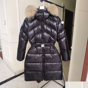 Womens Down Parkas Doudoune Monclair Designer Jacket Embroidered Badge Winter Coat Twill Long Fur Collar Coats Drop Delivery Apparel C Dh7Bv