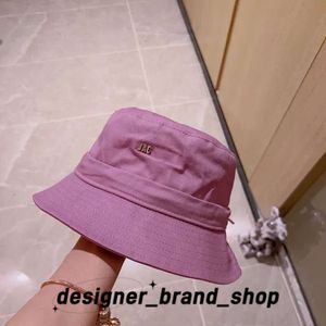 Jacquemues hatt denim hattar bokstäver hink färg brim mode kvinnor hink designer solid klassisk hatt män förvärv hatt 735