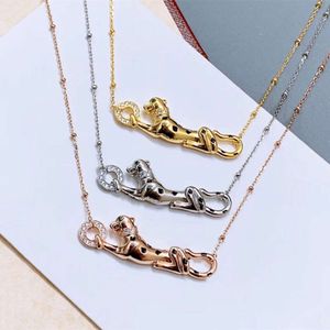 Classic Design S Sterling Sier Spotted Leopard Pattern Necklace for Women's Noble Fashion Brand Party Jewelry