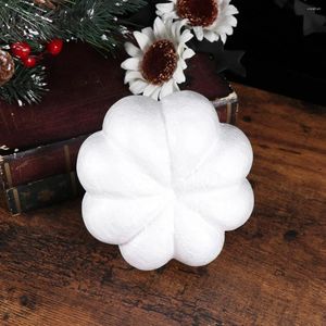 Dekorativa blommor konstgjorda pumpor vita för diy hantverk höst höst skörd tacksägelse ornament (13 cm) falsk