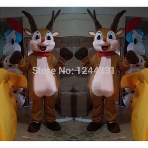 Trajes de mascote Hot Sale Milu Deer Mascot Figurinos comemoram os adereços de estágio Yule para anunciar diferentes suprimentos de festivais