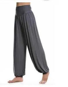 Calça feminina capris 1 peça/lote de calças de harém feminino modal sólido dança de barriga longa boho calças largas q240508