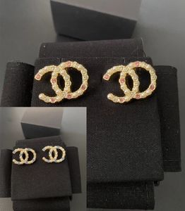 Primeira qualidade com carta de carimbo Brincos duplos Aretes Orecchini for Women Party Wedding Wedding Gift Jewelry Engagement