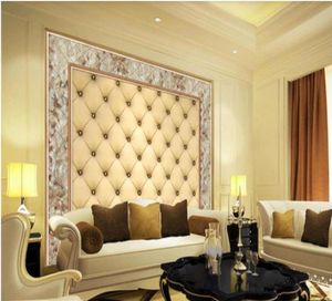 3D Murais Wallpaper para sala de estar European TV Background Gold Gold Soft Wallpapers18458702415