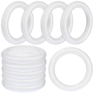 Flores decorativas 10 PCs espuma grinaldas anéis de círculo circular Material Material Branco Criança DIY Rodada