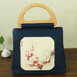 Bag Hand Painted One Shoulder Women's 2024 Cotton Painting Style