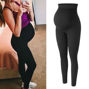 Maternidade Bottomdas High Cauda Maternidade Pernela Leggings Mulheres Apoio à barriga LEGGINS LEGGINS TRAÇÕES BLATURA RODOS DE GRAGVIÇA BOY SHAPER TROURSERS T240509