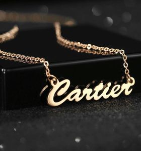 Nome personalizzato Collana a ciondolo per donne designer di lusso Lettera d'oro Pendants Personalized Letters Cowelry Family Family Friends GF5807281