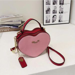 New Old Flower Love Bag Designer Women Classic Logo He Shoulder Bags Cute Heart Stripe Crossbody Purse Woman Handbag Wallet 10 Colours