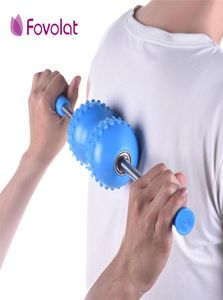 Nya ankomster Professionella dubbla massagen Ruller Fitness Massage Stick Meridian Health Care Back Relaxation Instrument SH1907278805296