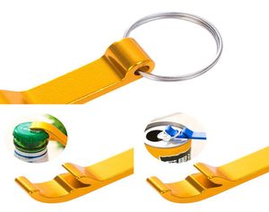 Bärbar mini -flasköppnare Keychain Multi Colors Metal Beer Bottle Can Openers Home Bar Party Tool3229641