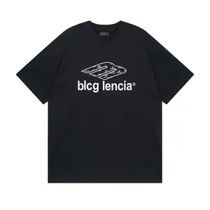 BLCG Lencia unisex Summer T-shirts Mens Vintage Jersey T-shirt Womens Oversize Heavyweight 100% Cotton Fabric Workmanship Plus Size Tops Tees BG30388