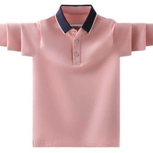 T-Shirts Childrens Polo Shirt Model Marke Design Childrens Freizeit Langarm Top Youth Boys 4 6 8 10 12 14 Jahre Kleidung 240509