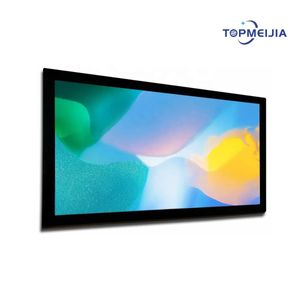 4K 8K Ultra HD 92-250 Inch Flat Fixed Frame Projector Screen Woven Sound Transparent Cinema Projection Screen Home Theater