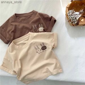 Tシャツ子供Tシャツ漫画トップチルドレン半袖男の子と女の子TシャツコットンスクールベイビーTシャツ子供服1-8TL2405